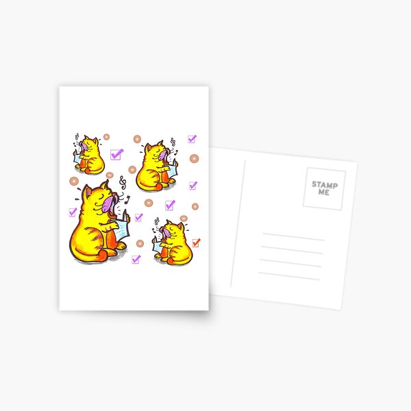 Tabby the singing kitty cat Postcard