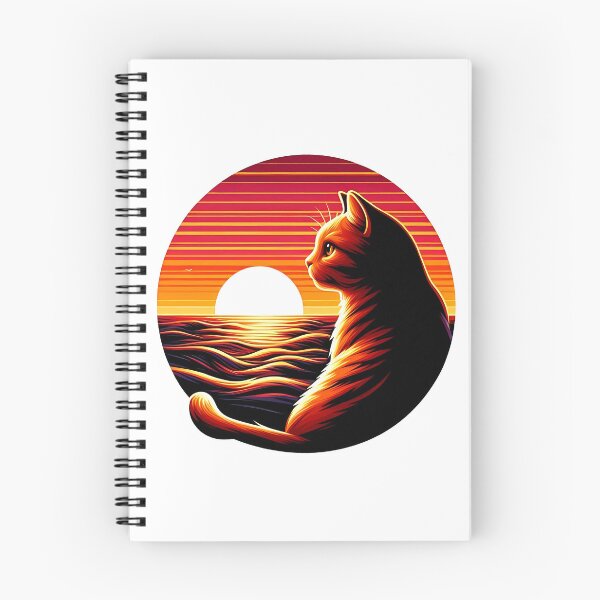 Item preview, El gato mira a la izquierda, al fondo el mar con la puesta de sol. designed and sold by bernhagen.