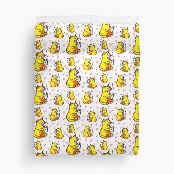 Tabby the singing kitty cat Duvet Cover