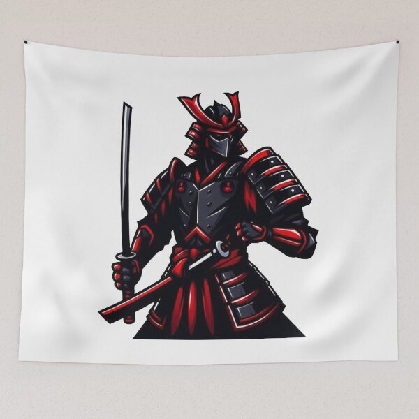 Item preview, Noble Red and Black Japan Samurai Warrior Hero designed and sold by DudzDesignz.