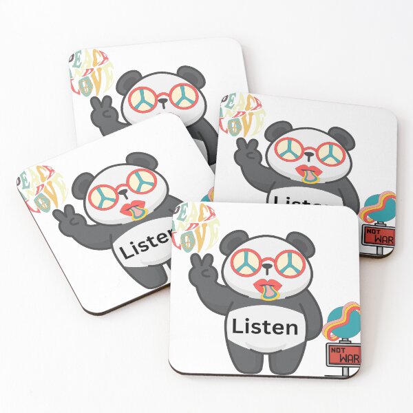 Item preview, MESSAGE FROM PANDA "LISTEN" designed and sold by Kezmich Works.