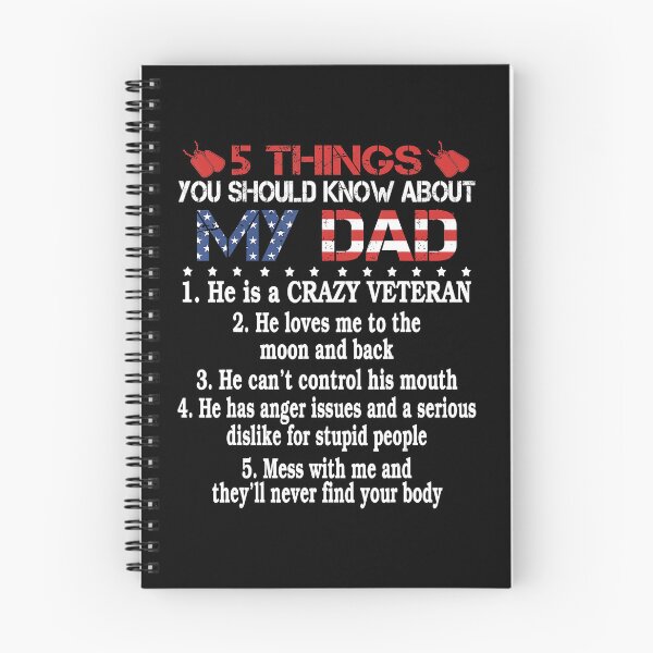Item preview, 5 Things You Should Know About My Dad-Crazy Veteran Tshirt designed and sold by samishoops.