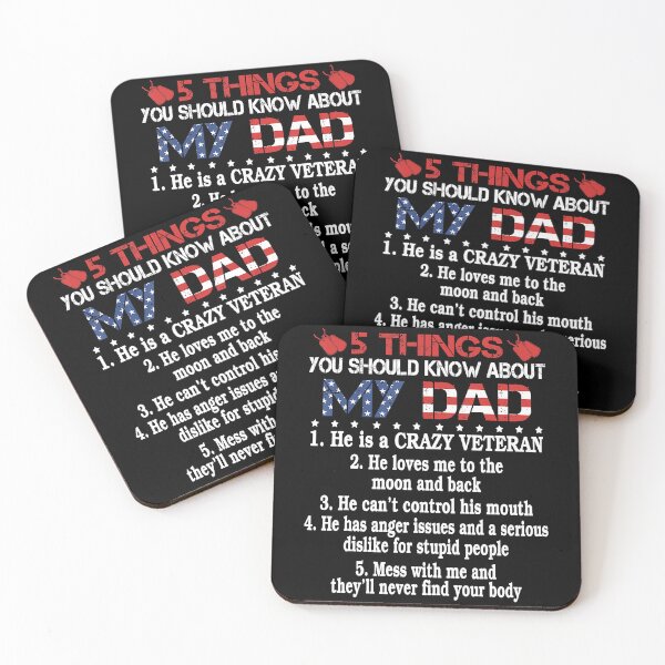 Item preview, 5 Things You Should Know About My Dad-Crazy Veteran Tshirt designed and sold by samishoops.