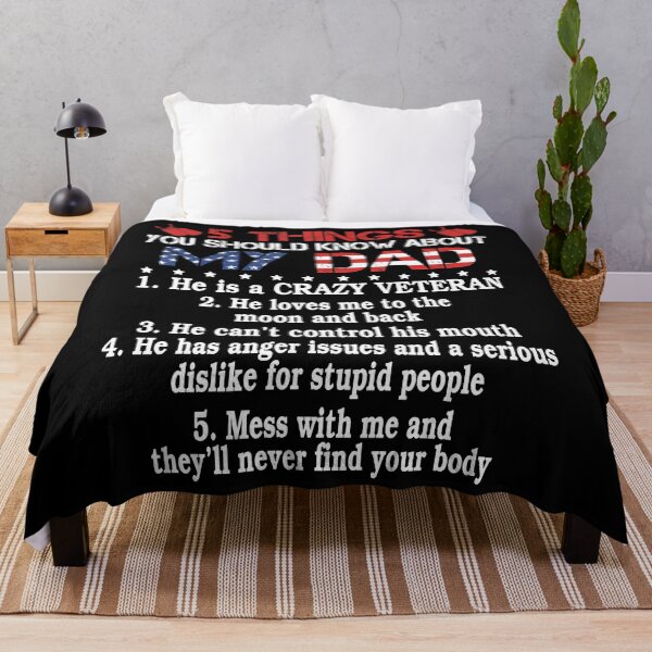Item preview, 5 Things You Should Know About My Dad-Crazy Veteran Tshirt designed and sold by samishoops.