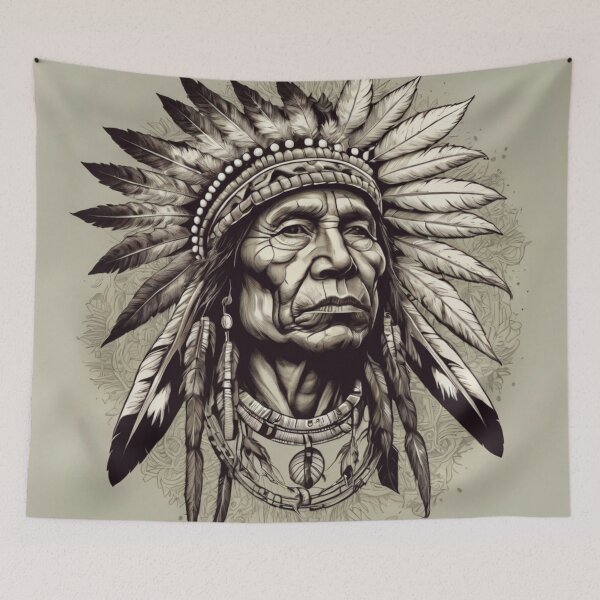 Item preview, Native American Linework T-Shirt Designs designed and sold by AS-Graphics.