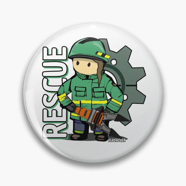 Item preview, Team Green - Rescue Operator Female designed and sold by Flashover.