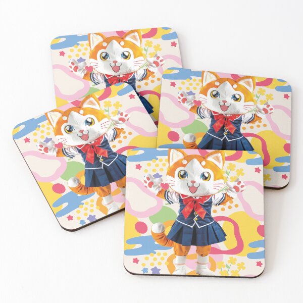 Item preview, funny anime cat as mascot cheerleader designed and sold by Mauswohn.