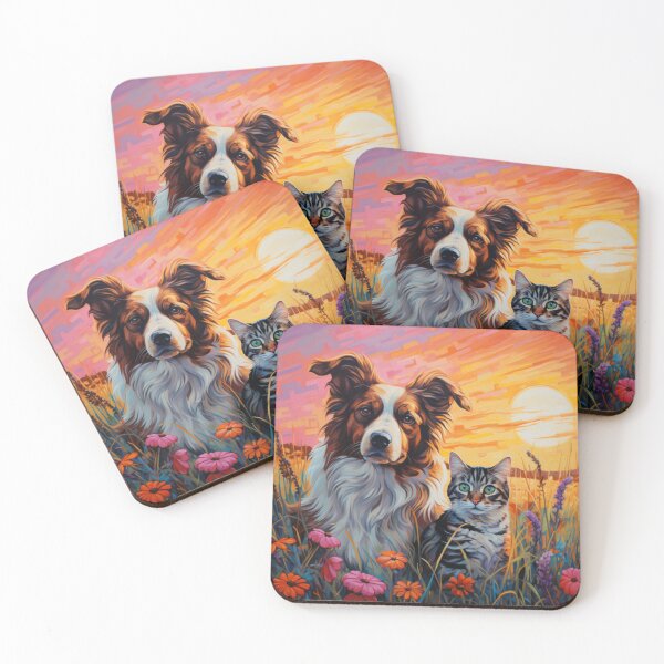 Item preview, Harmony of Colors: Playful Dog and Curious Cat designed and sold by Christian Weiss.