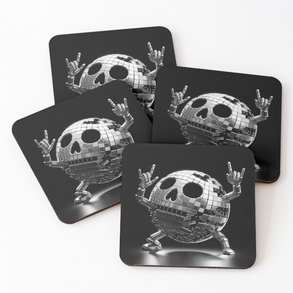 Item preview, Happy, Cool Metallic Skeleton Dancing in a Hemisphere designed and sold by GaborSkeleton.