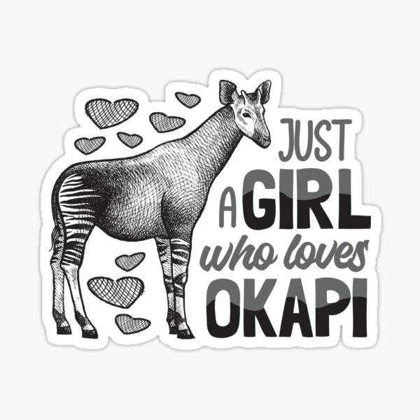 Item preview, Just a Girl Who Loves Okapi - Congolese Forest Giraffe designed and sold by Bangtees.