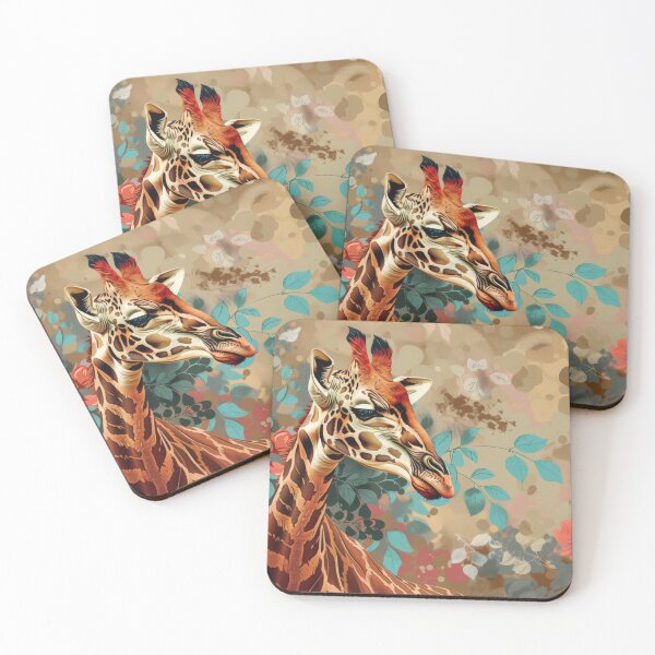 Item preview,  Cute giraffe among flowers designed and sold by FlowersColorful.