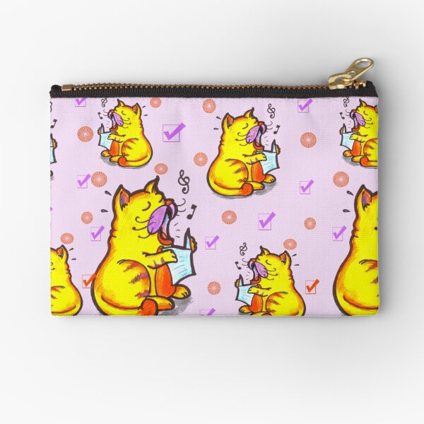 Tabby the singing kitty cat Zipper Pouch