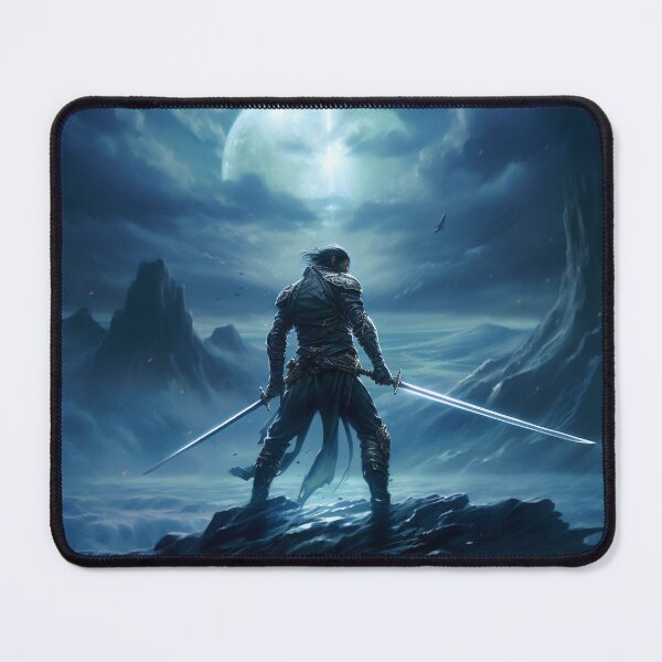 Item preview, Dual Blade Warrior: Moonlit Mountain Vigil designed and sold by Christian Weiss.