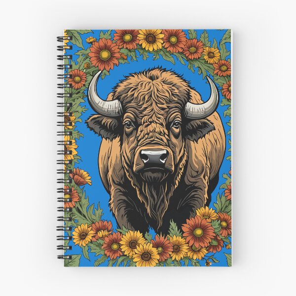 Item preview, Oklahoman Buffalo Surrounded By Gaillardia pulchella designed and sold by taiche.