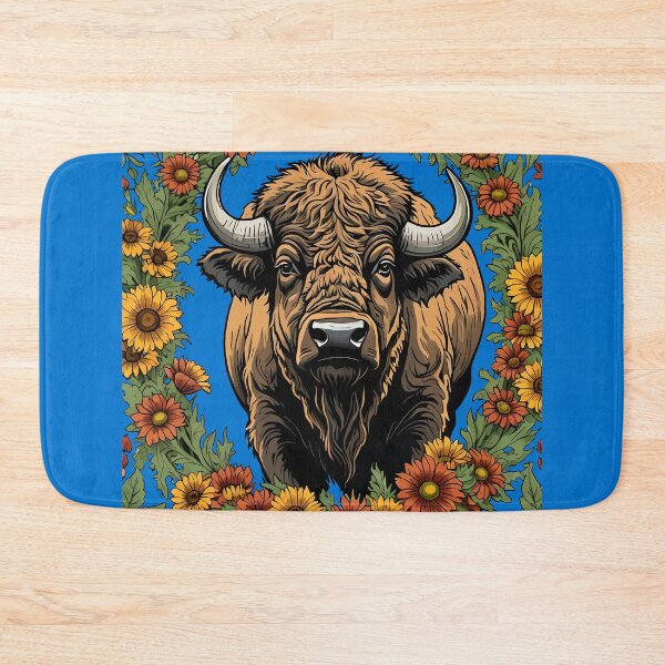 Item preview, Oklahoman Buffalo Surrounded By Gaillardia pulchella designed and sold by taiche.