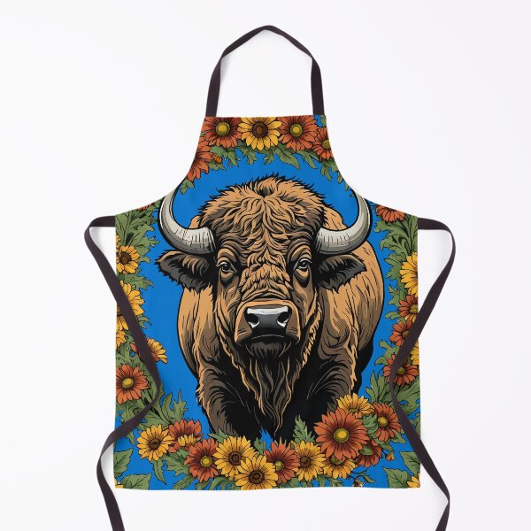 Item preview, Oklahoman Buffalo Surrounded By Gaillardia pulchella designed and sold by taiche.