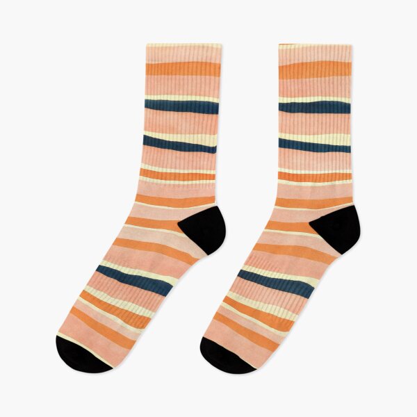 Item preview, Peach Color Striped pattern, handdrawn watercolor stripes designed and sold by patterncrow.