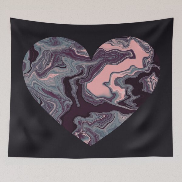 Item preview, Chaos Marbling Heart color option 1 designed and sold by ArtbyDLP.
