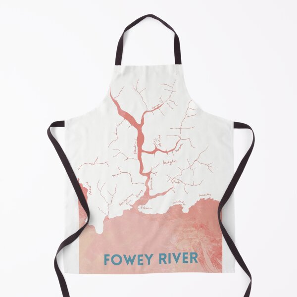 Item preview, Fowey River Map on pink painted background designed and sold by REVELartdesign.