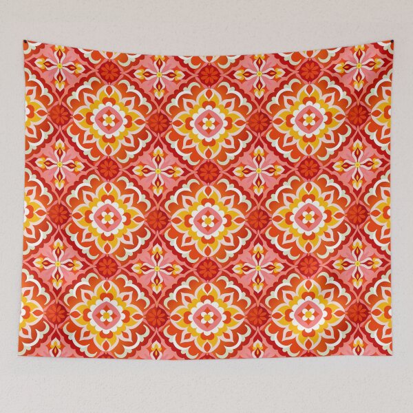 Item preview, Moroccan Pattern in red, orange and pink designed and sold by patterncrow.