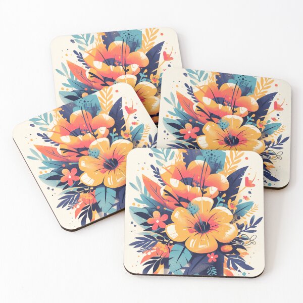 Item preview, Vibrant Tropical Floral Vector Illustration designed and sold by Mauro  Brito.