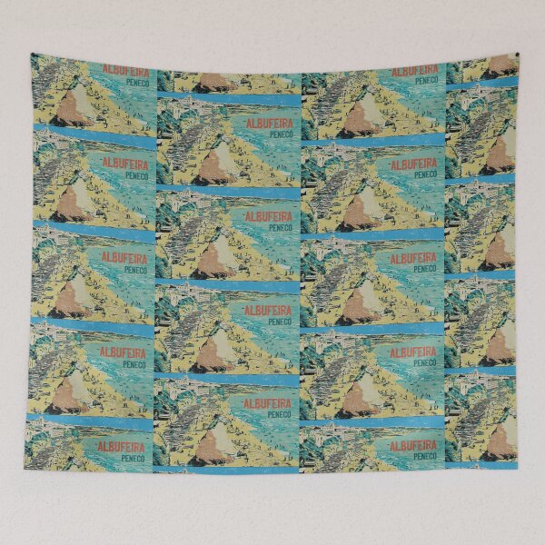 Item preview, Illustration of Peneco Beach, Albufeira, Algarve, Portugal designed and sold by Lemomo-artworks.