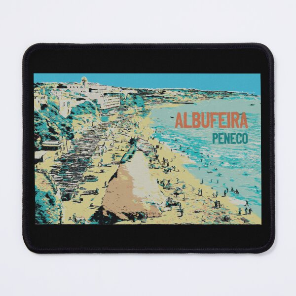 Item preview, Illustration of Peneco Beach, Albufeira, Algarve, Portugal designed and sold by Lemomo-artworks.