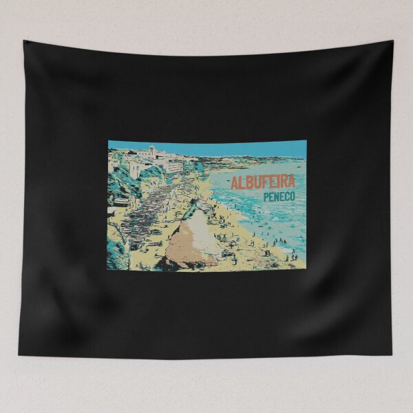 Item preview, Illustration of Peneco Beach, Albufeira, Algarve, Portugal designed and sold by Lemomo-artworks.