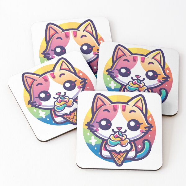 Item preview, cat eats ice cream D6 (13000 x 13000 px) designed and sold by ParaCross.