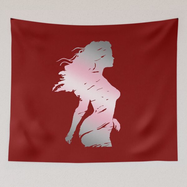 Item preview, Beautiful Silhouette of a woman in Demigirl Pride Flag Colors, Demi Art designed and sold by Travelslightly.