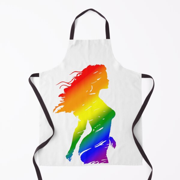 Item preview, Beautiful Silhouette of a woman in Rainbow Pride Flag Colors, LGBTQ Art designed and sold by Travelslightly.