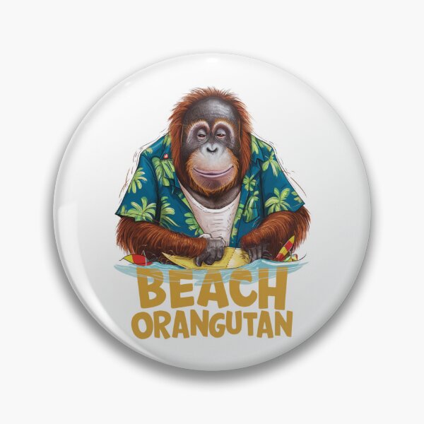 Item preview, Beach Orangutan with Hawaiin Shirt designed and sold by vk09.
