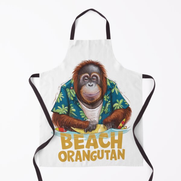 Item preview, Beach Orangutan with Hawaiin Shirt designed and sold by vk09.