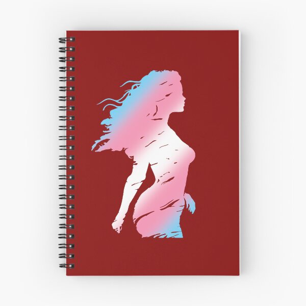 Item preview, Beautiful Silhouette of a woman in Transgender Pride Flag Colors, MTF Trans Art designed and sold by Travelslightly.