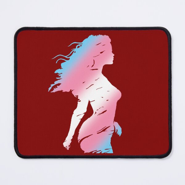 Item preview, Beautiful Silhouette of a woman in Transgender Pride Flag Colors, MTF Trans Art designed and sold by Travelslightly.