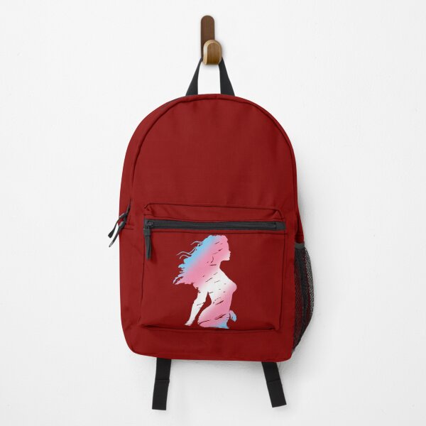 Item preview, Beautiful Silhouette of a woman in Transgender Pride Flag Colors, MTF Trans Art designed and sold by Travelslightly.