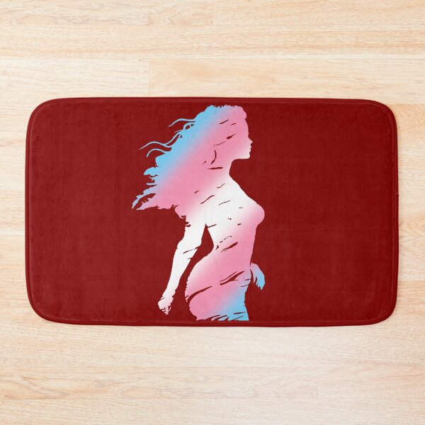 Item preview, Beautiful Silhouette of a woman in Transgender Pride Flag Colors, MTF Trans Art designed and sold by Travelslightly.