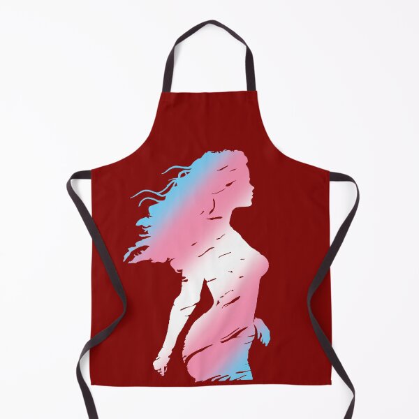 Item preview, Beautiful Silhouette of a woman in Transgender Pride Flag Colors, MTF Trans Art designed and sold by Travelslightly.