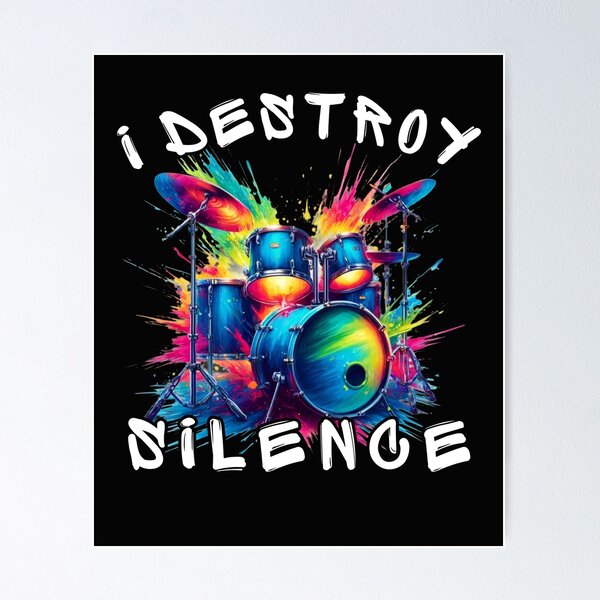 Item preview, I destroy silence drummer designed and sold by MilkyForest.