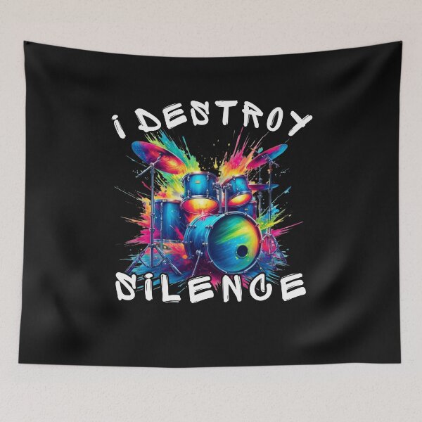 Item preview, I destroy silence drummer designed and sold by MilkyForest.