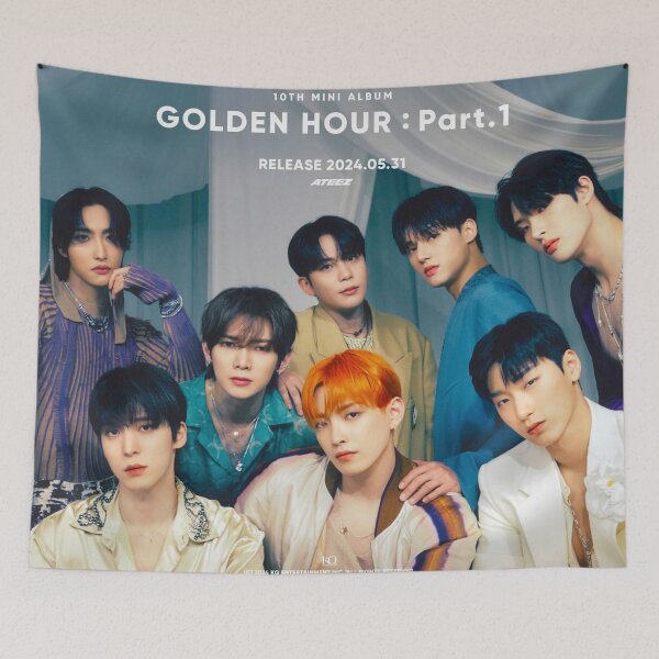 Item preview, 8 make one team ATEEZ Golden hour work kpop atiny designed and sold by Kpop-Noona.