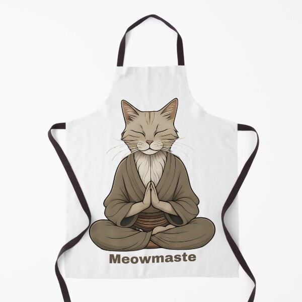 Item preview, “Meowmaste” Cat Zen Master Meditating in Lotus Position designed and sold by Lisa Pearlman.