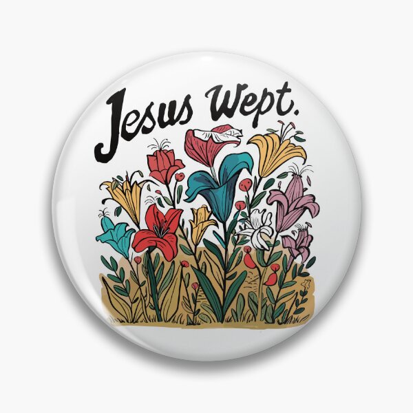 Item preview, Vintage Lily Charm - Retro "Jesus Wept" Women's Christian Art Design by #HahaHandlesHub designed and sold by HahaHandlesHub.