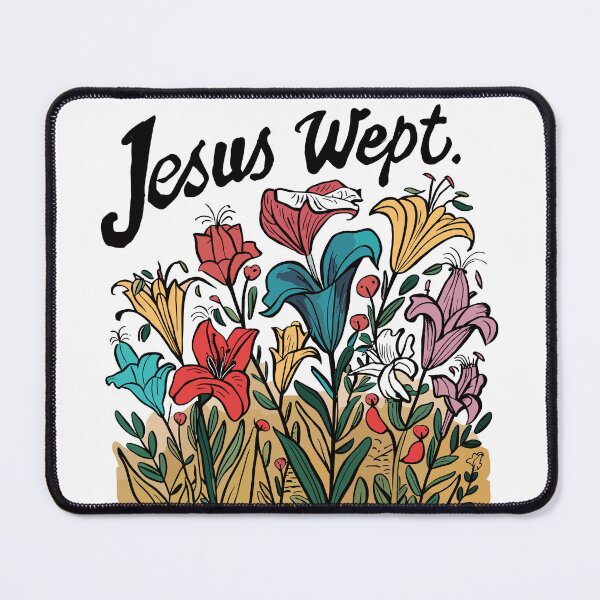 Item preview, Vintage Lily Charm - Retro "Jesus Wept" Women's Christian Art Design by #HahaHandlesHub designed and sold by HahaHandlesHub.