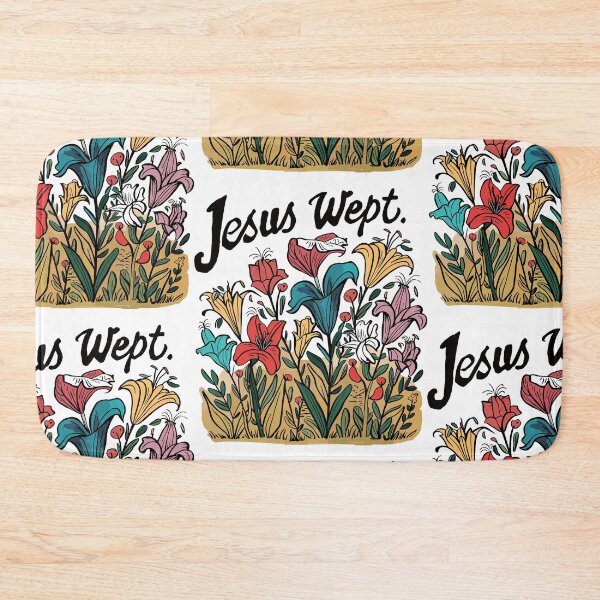 Item preview, Vintage Lily Charm - Retro "Jesus Wept" Women's Christian Art Design by #HahaHandlesHub designed and sold by HahaHandlesHub.