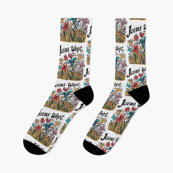 Item preview, Vintage Lily Charm - Retro "Jesus Wept" Women's Christian Art Design by #HahaHandlesHub designed and sold by HahaHandlesHub.