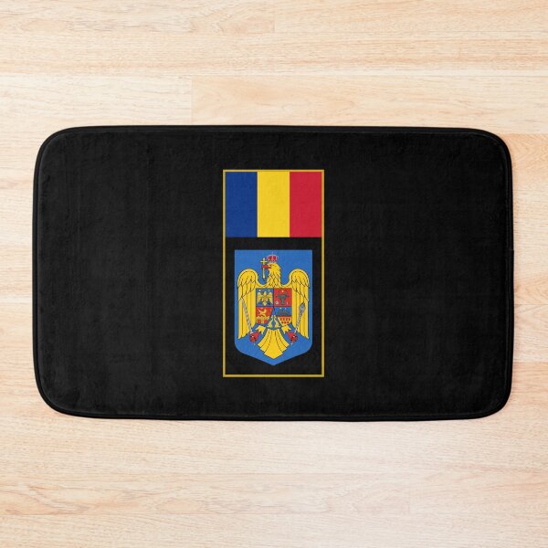 Item preview, Romania Flag & Coat of arms designed and sold by adamst555.