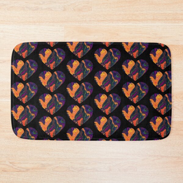Item preview, Night Sky Marbling Heart color option 2 designed and sold by ArtbyDLP.