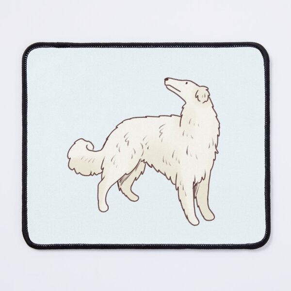 Item preview, White borzoi dog designed and sold by Artofmayara.