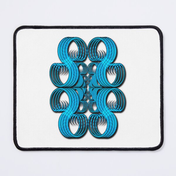 Item preview, Pattern of blue three-dimensional wave or hook shapes. designed and sold by Robin3DT.